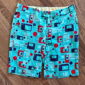 Loudmouth Shorts in Blues & Red Sz 36